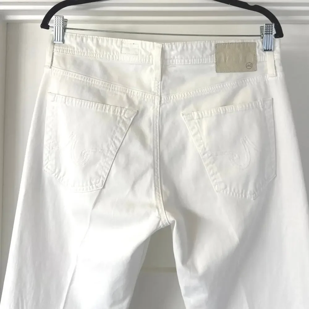 AG Adriano Goldschmied Men’s The Protégé Straight Leg White Jeans Sz 31x34  EUC